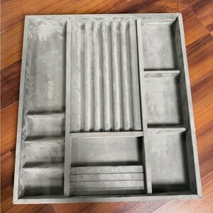 California Closet Jewelry Suede Gray Drawer Organizer Liner